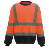 Signalisatie Sweatshirt Hi Vis Orange / Navy M