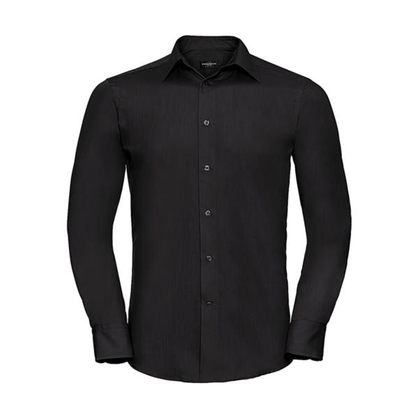 Tailored Poplin Shirt LS - Black