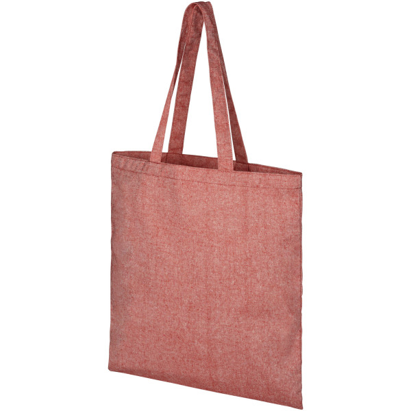 Pheebs 210 g/m² recycled tote bag 7L - Heather red
