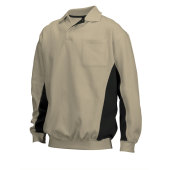 Polosweater Bicolor Borstzak Outlet 302001 Khaki-Black XL