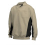 Polosweater Bicolor Borstzak Outlet 302001 Khaki-Black XL