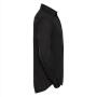 RUS Men LSL Fitted Stretch Shirt, Black, S
