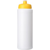 Baseline® Plus grip 750 ml sportfles met sportdeksel - Wit/Geel