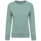 Ladies’ organic cotton crew neck raglan sleeve sweatshirt Sage XXL