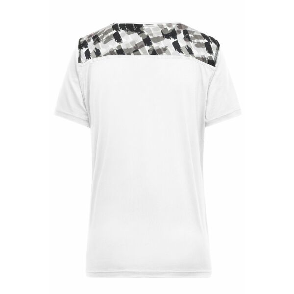 Ladies' Sports Shirt - white/black-printed - XS