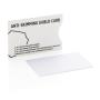 Anti-skimming RFID shield card with active jamming chip, whi