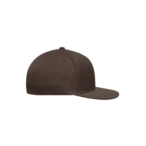 MB6184 Flexfit® Flat Peak Cap - dark-brown - S/M