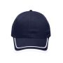 MB6501 6 Panel Piping Cap navy/wit one size