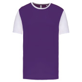Volwassen tweekleurige jersey met korte mouwen Sporty Purple / White 3XL
