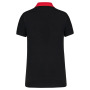 Tweekleurige damespolo jersey Black / Red XS