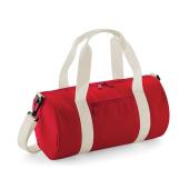 BagBase Mini Barrel Bag, Classic Red/Off White, ONE, Bagbase