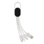 4-in-1 kabel met karabijnhaak, wit