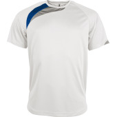 Kids' short-sleeved jersey White / Sporty Royal Blue / Storm Grey 12/14 years