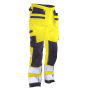 Jobman 2222 Hi-vis trousers star hp geel/zwart D124
