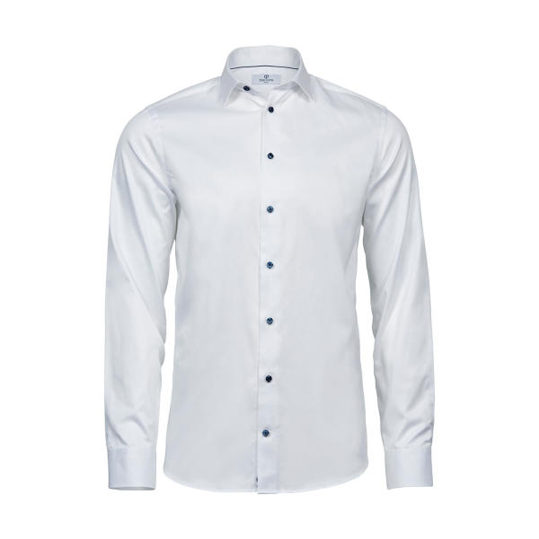 Luxury Shirt Slim Fit - White/Blue