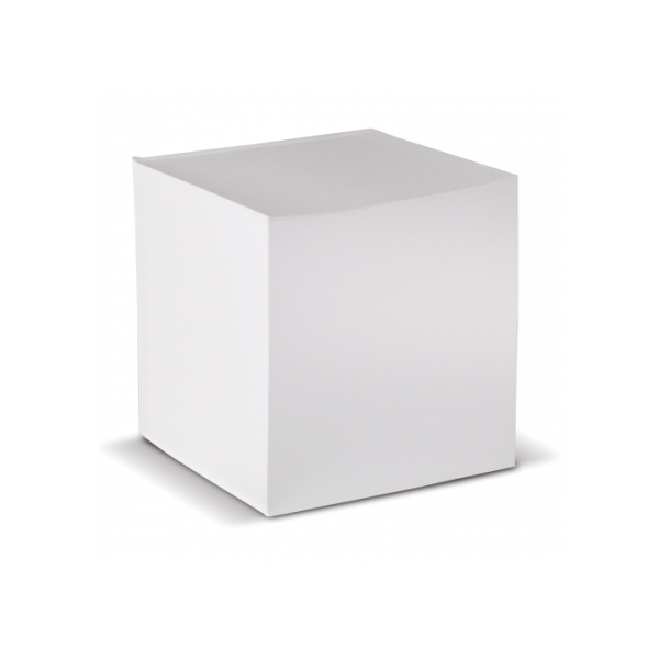Cube pad white, 10x10x10cm