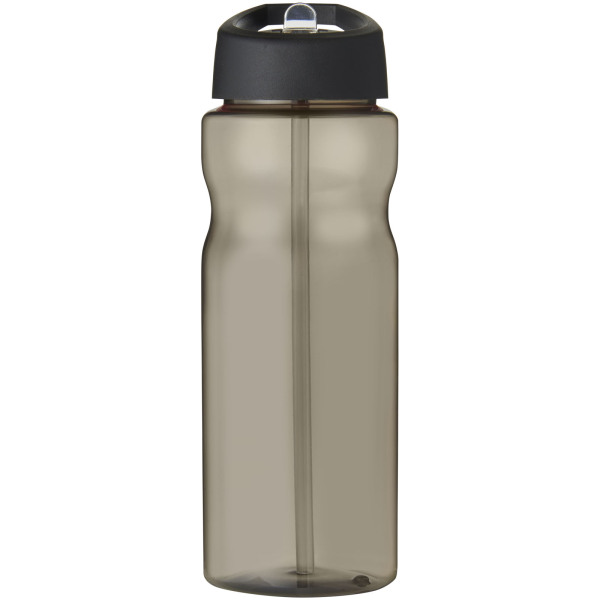 H2O Active® Eco Base 650 ml spout lid sport bottle - Charcoal/Solid black