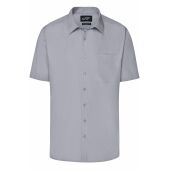 Men's Business Shirt Short-Sleeved - steel - S