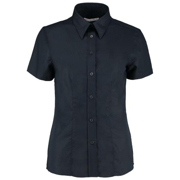 Ladies Short Sleeve Tailored Workwear Oxford Shirt, French Navy, 28, Kustom Kit