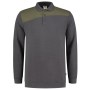 Polosweater Bicolor Naden 302004 Darkgrey-Army XS