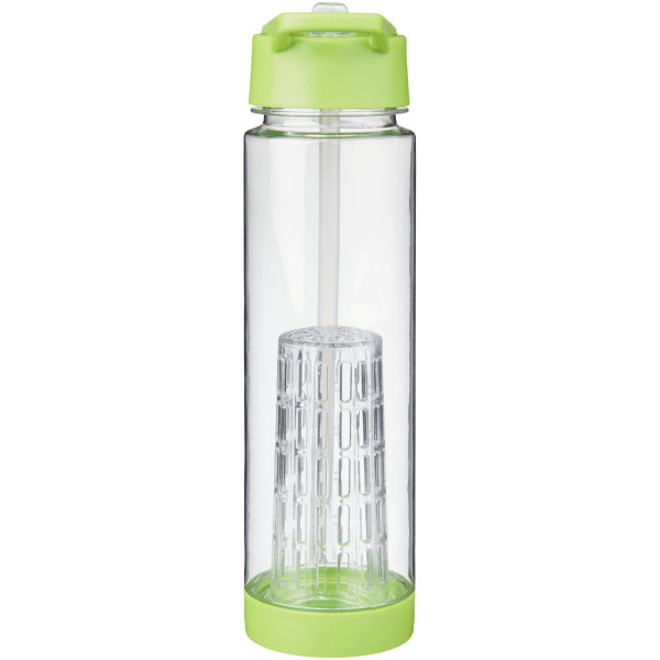 Tutti-frutti 740 ml Tritan™ infuser sport bottle - Transparent/Lime