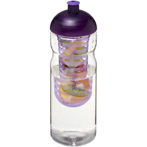 H2O Active® Base 650 ml dome lid sport bottle & infuser - Transparent/Purple