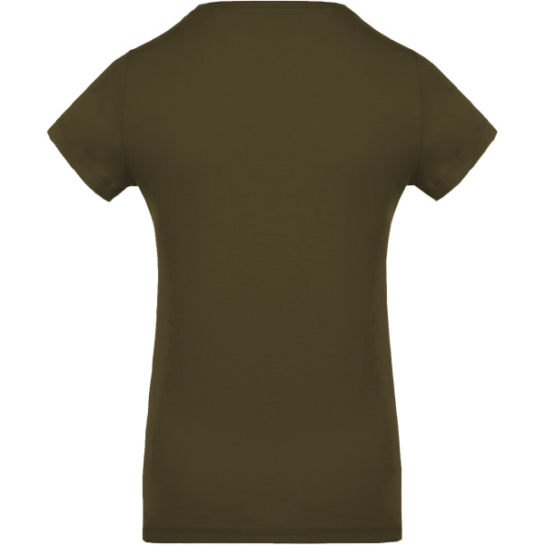 Dames-t-shirt BIO-katoen ronde hals Mossy Green XS