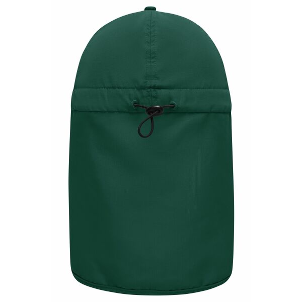 MB6243 6 Panel Cap with Neck Guard - dark-green - one size