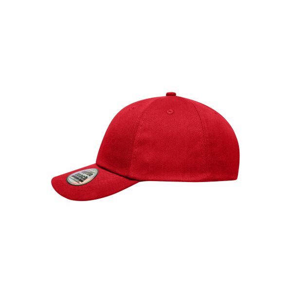 MB6223 6 Panel Heavy Brushed Cap - signal-red - one size