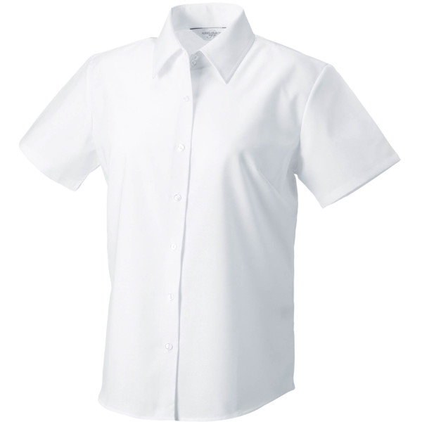 Ladies Short Sleeve Easy Care Oxford Shirt White XXL