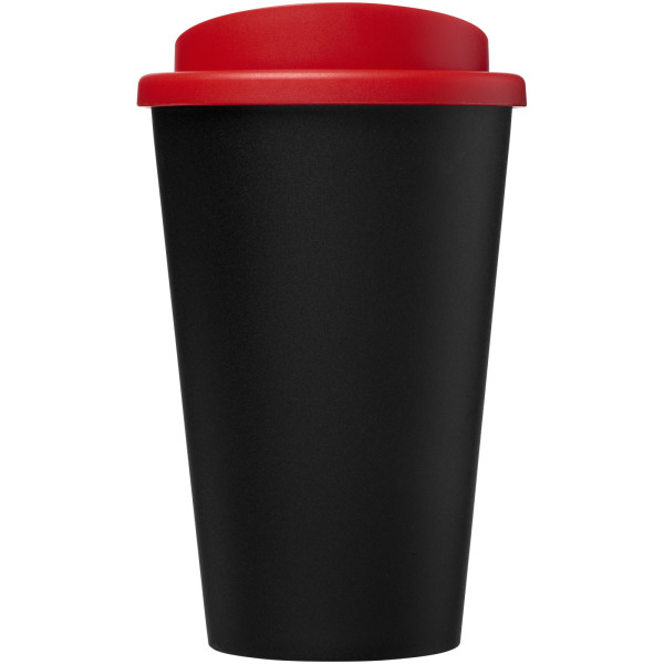 Americano® Eco 350 ml recycled tumbler - Solid black/Red