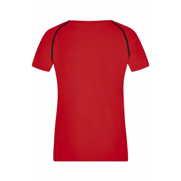 Ladies' Sports T-Shirt - red/black - XXL