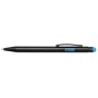 Aluminium ballpoint pen BLACK BEAUTY black, light blue