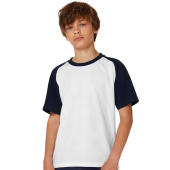 Base-Ball/kids T-Shirt - White/Navy - 3/4 (98/104)