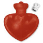 1000 C.C. Heart Shaped Rubber Hot Water Bottle Bags with Knitted Cover