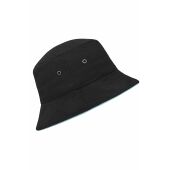 MB012 Fisherman Piping Hat - black/mint - S/M