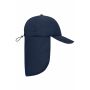 MB6243 6 Panel Cap with Neck Guard - navy - one size