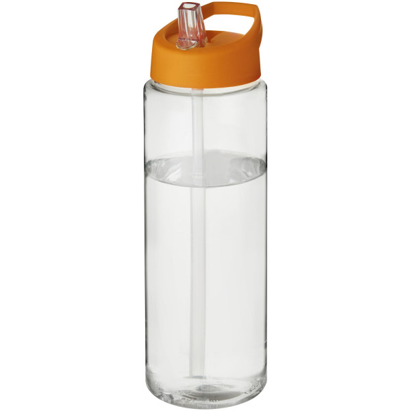 H2O Active® Vibe 850 ml spout lid sport bottle - Transparent/Orange