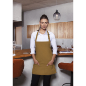 BLS 6 Short Bib Apron Basic with Buckle and Pocket - mustard - Stck