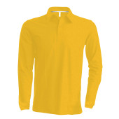 Men's long-sleeved polo shirt Yellow XXL