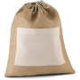 Tas van jutecanvas met koordjes Natural / Gold One Size