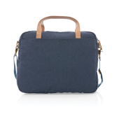 Impact AWARE™ 16 oz. recycled canvas laptoptas, blauw