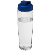H2O Active® Tempo 700 ml sportfles met flipcapdeksel - Transparant/Blauw