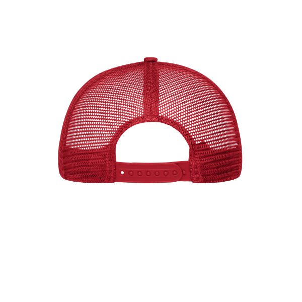 MB6239 6 Panel Mesh Cap wit/rood one size