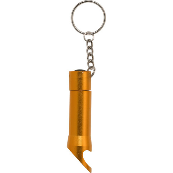 Aluminium 2-in-1 key holder orange
