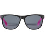 Retro tweekleurige zonnebril - Neon roze/Zwart