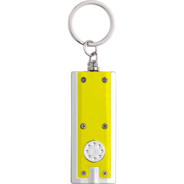 ABS sleutelhanger met LED geel