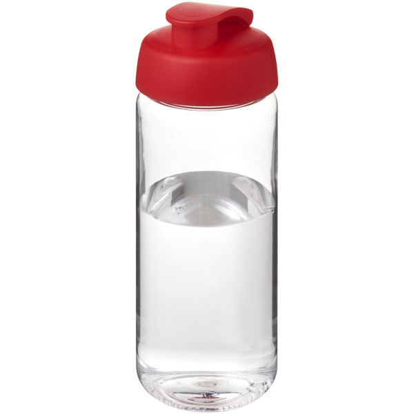 H2O Active® Octave Tritan™ 600 ml flip lid sport bottle - Transparent clear/Red