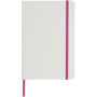 Spectrum A5 notitieboek met gekleurde sluiting - Wit/Magenta