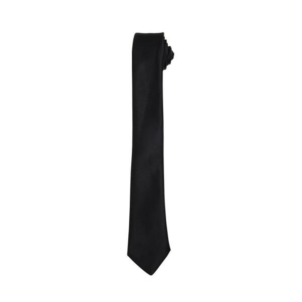 Slim Tie, Black, ONE, Premier